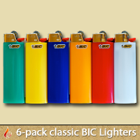 6-Pack BIC Lighters